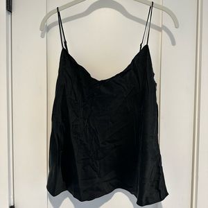 Jcrew black satin top